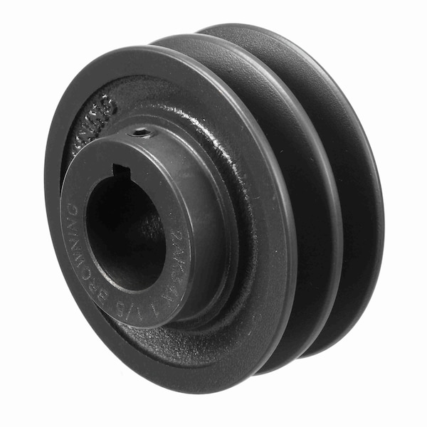 2 Groove Cast Iron Fhp - Finished Bore Sheave, 2AK34X 1 1/8